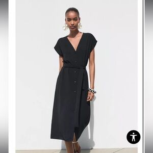 Zara Flowy belted dress